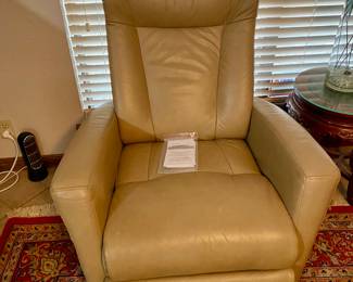 leather recliner, swivels too