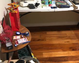 Table, sewing machine, electronics