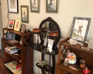 Book Cases x 2 and What not shelf