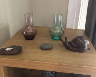 Snail Key holder and pretty bud vases