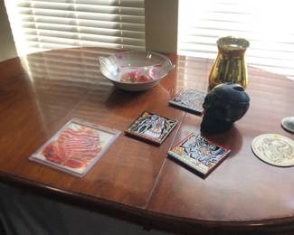 Dining Table and Dia De Los Muertos Decor, TV