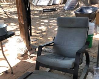Outdoor chair and ottoman