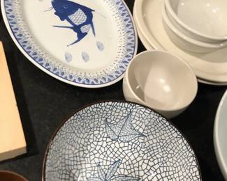 Large bowls, platters