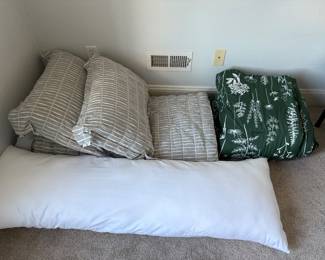 queen bedding, body pillow