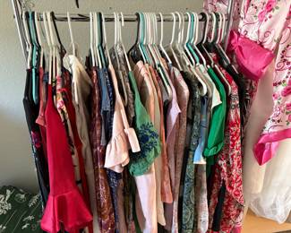 short dresses on left, tops on the right