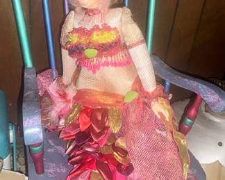 Scary Doll!! Wayne Kleski Katherine of Silverlake Mermaid Collection Paper Mache