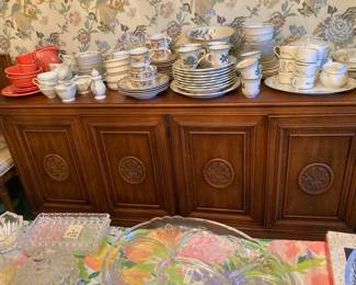 Fiesta Ware and various dish patterns