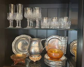 Winton pewter & crystal.