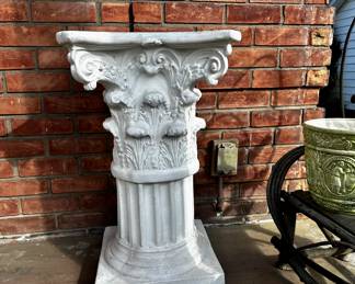 Huge poured plaster column.