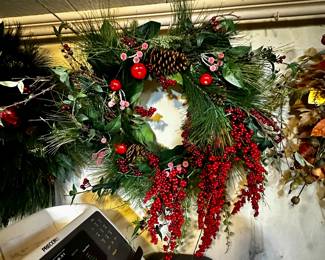 Huge Grandinroad Christmas wreath.