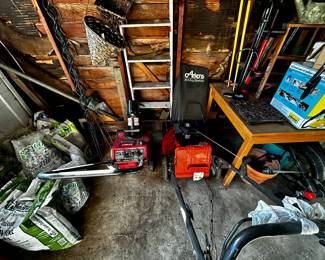Ariens lawnmower and Toro snowblower.