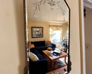  Beautiful 1920's etched mirror.