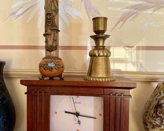 Bulova Frank Lloyd Wright clock, and an unusual incense burner.