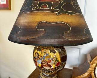 Interesting vintage Asian lamp.