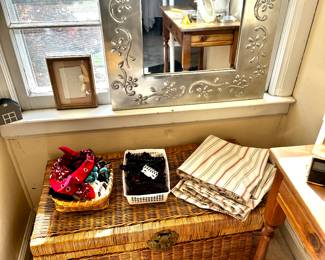 Vintage wicker chest.