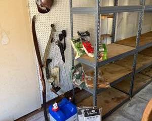 Reliance Aquatainer Water Container, Mossy Oak Heavy Duty Game Bags, Remington Game Dressing Bags, Coleman Quick Stump Battery, Vintage Bows and Hunting Accessories