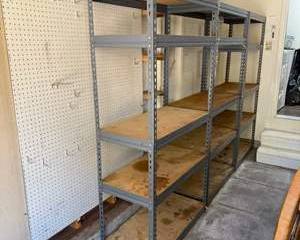 Heavy Duty Metal Storage Shelving Unit with Wood Shelves