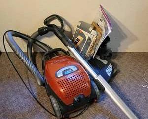 Electrolux UltraSilencer Vacuum Cleaner Red Canister with Hose and Accessories
