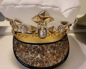 Extravagant Hat Collection Including Straw, Blue Fedora, White