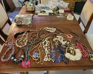 Assorted Colorful Handmade Beaded and Shell Necklaces with Floral and Feather Accents