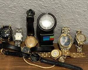 Collection of Vintage and Modern Wristwatches with Various Bands and Faces