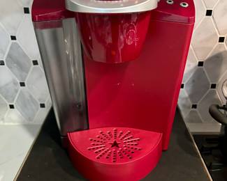 Nice red Keurig coffee maker