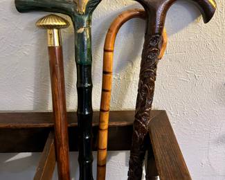 Very nice selection of vintage canes