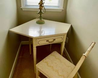 015-BR3: Vintage Bassett Corner Desk Vignette