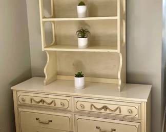014-BR3: Vintage Bassett Dresser and Bookshelf