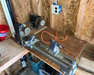 048-GAR: Vintage Dunlap Wood Lathe