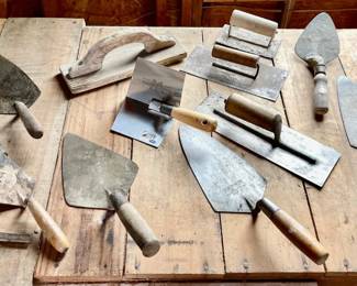 041-GAR: Vintage Masonry Tool Assortment