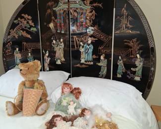 Large soapstone Chinese screen