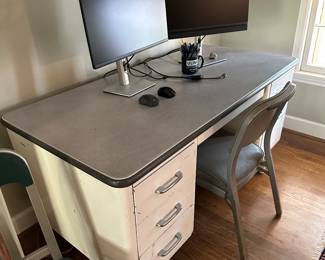 Industrial style desk and chair