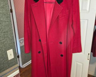 Red wool coat