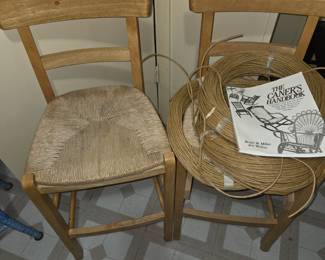 Cane chairs w/ materials