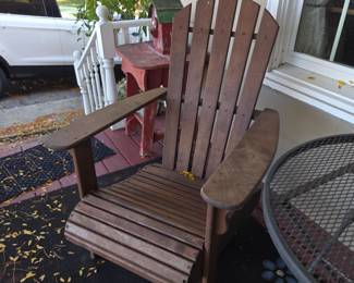 Adirondack wooden chair