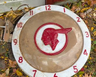 RARE ORIGINAL PONTIAC NEON ADVERTISING CLOCK, "Missing parts"