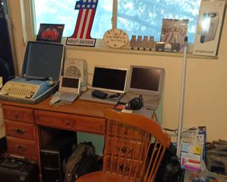 Desk and computers