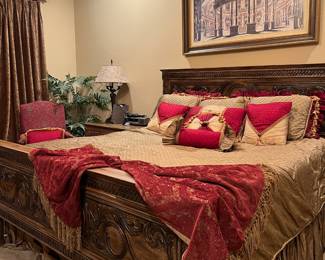 All bedding on king bed