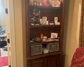 Lighted wooden shelf 