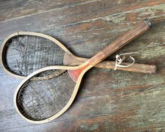 Old tennis rackets