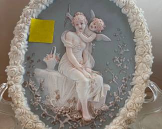 Vintage Jasperware wall plaque