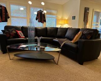 BDI Avion Modern Glass Top Table