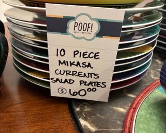10 Piece Mikasa Currents Salad Plates