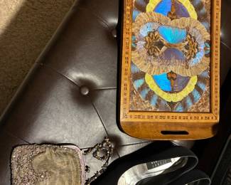 Decorative Tray, Vintage Purse, Women's Shoes 