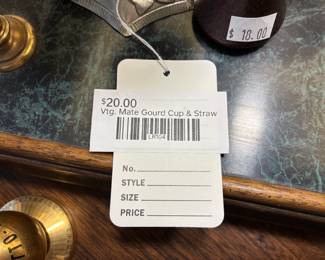 Vtg Mate Gourd Cup & Straw