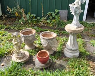 Lots of cement garden items