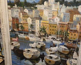 large oil Ships at the Pier art