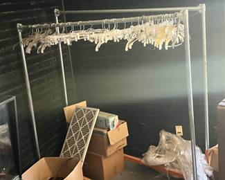 More clothing racks… perfect for retail, flea markets, garage or private storage or garage or vintage poo-up sales!