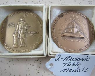 Masonic Table Medals